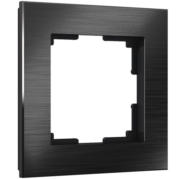 Рамка из металла Werkel Aluminium на 1 пост Черный алюминий W0011708