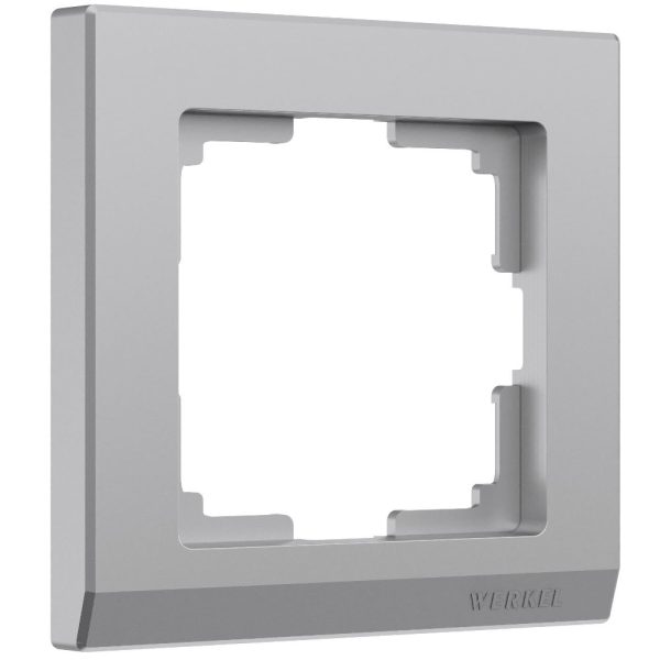 Рамка из поликарбоната Werkel Stark на 1 пост Серебряный W0011806