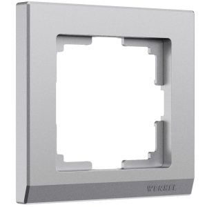 Рамка из поликарбоната Werkel Stark на 1 пост Серебряный матовый W0011865