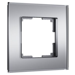 Рамка стеклянная Werkel Senso на 1 пост soft-touch Серебряный W0013106