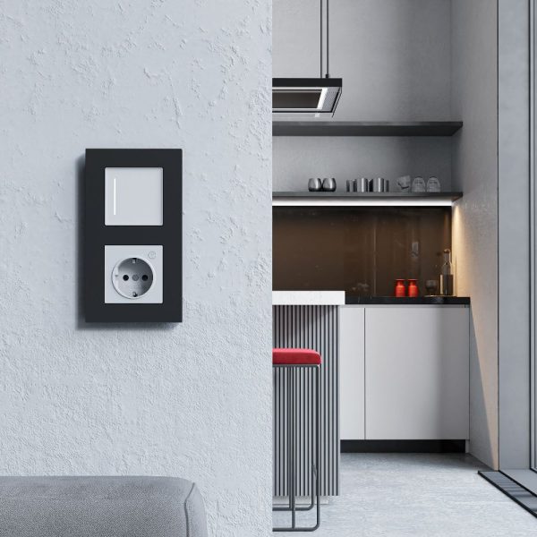 Рамка из поликарбоната Werkel Slab на 2 поста Черный W0022908 — изображение 2