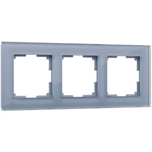 Рамка стеклянная Werkel Favorit на 3 поста Серый W0031115
