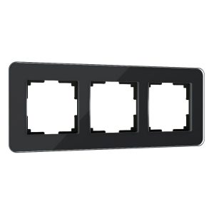 Рамка стеклянная Werkel Elite на 3 поста Черный W0032448