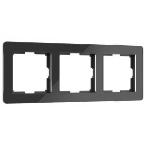 Рамка акриловая Werkel Acrylic на 3 поста Черный W0032708