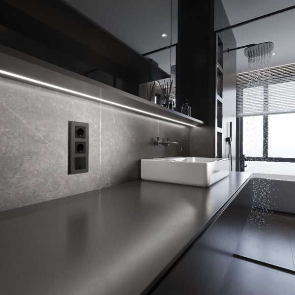 Рамка из поликарбоната Werkel Slab на 3 поста Бронза W0032963 — изображение 2