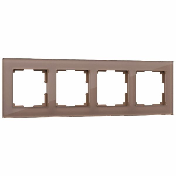 Рамка стеклянная Werkel Favorit на 4 поста Латте W0041142