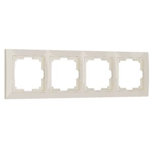 Рамка из поликарбоната Werkel Snabb basic на 4 поста Слоновая кость W0042003