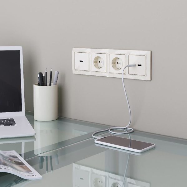 Рамка из поликарбоната Werkel Snabb basic на 4 поста Слоновая кость W0042003 — изображение 2