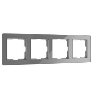 Рамка акриловая Werkel Acrylic на 4 поста Графит W0042704