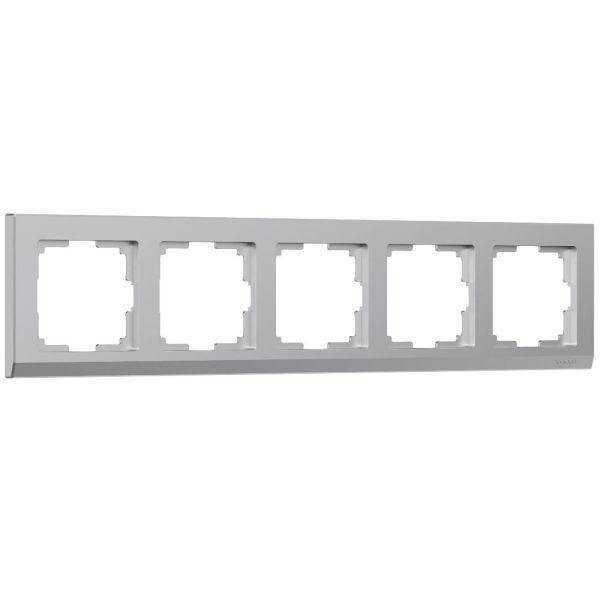 Рамка из поликарбоната Werkel Stark на 5 постов Серебряный W0051806