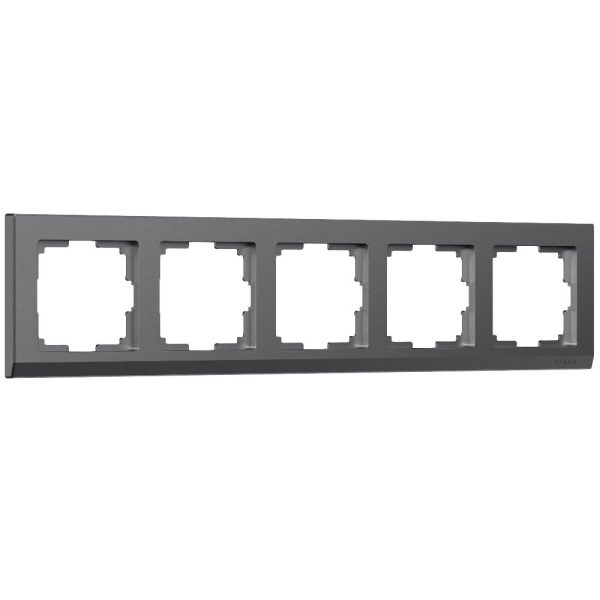 Рамка из поликарбоната Werkel Stark на 5 постов Графит матовый W0051864