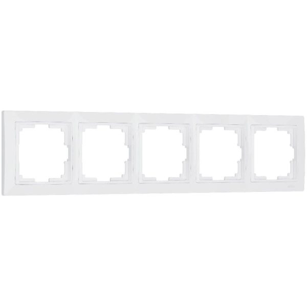 Рамка из поликарбоната Werkel Snabb basic на 5 постов Белый W0052001