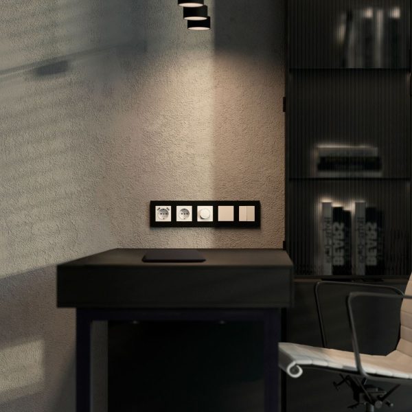Рамка из поликарбоната Werkel Slab на 5 постов Черный W0052908 — изображение 2