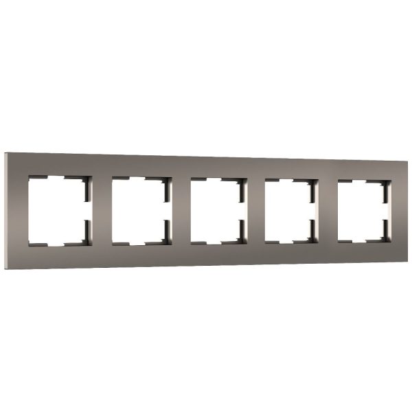 Рамка из поликарбоната Werkel Slab на 5 постов Бронза W0052963