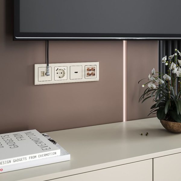 Розетка встраиваемая Werkel с заземлением, шторками и USB тип A+C Слоновая кость W1171703 — изображение 2