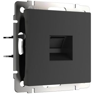 Розетка встраиваемая телефонная Werkel RJ-11 Черный матовый W1182008