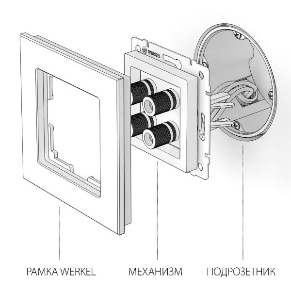 Акустическая розетка встраиваемая Werkel Белый W1185001 — изображение 4