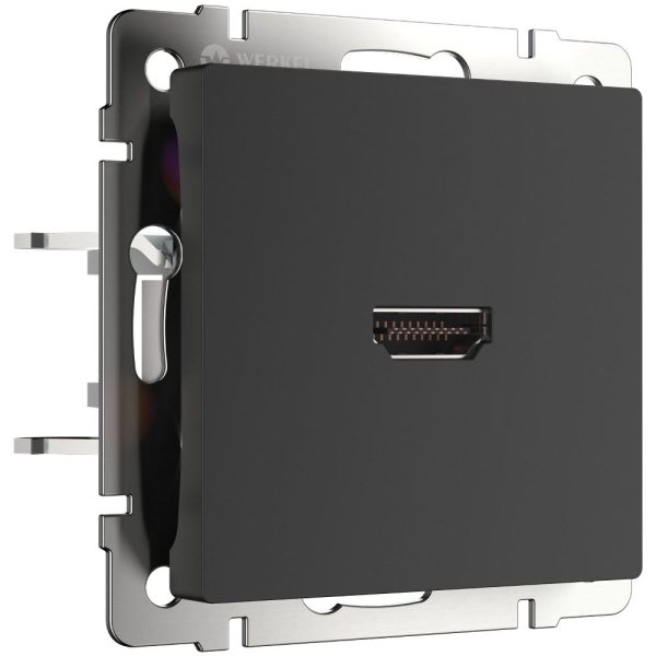 Розетка встраиваемая HDMI Werkel Черный матовый W1186008