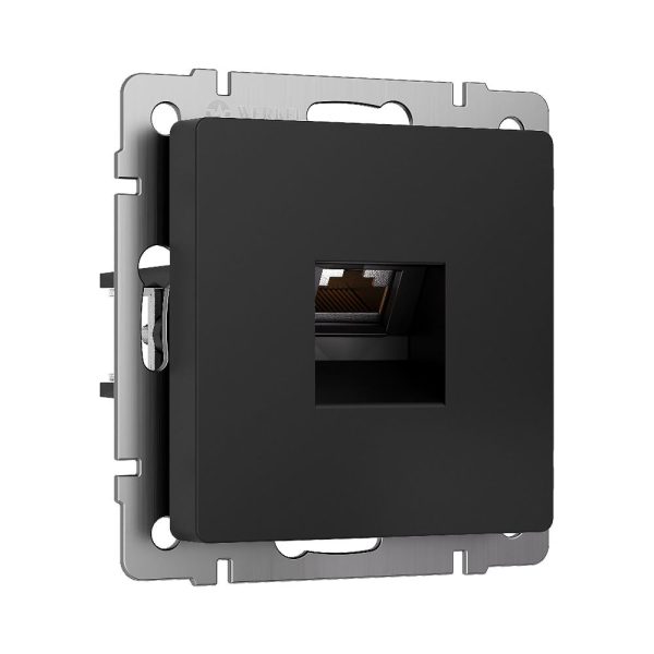 Розетка встраиваемая Ethernet Werkel RJ-45 cat. 6A экранированная Черный матовый W5120108 — изображение 3