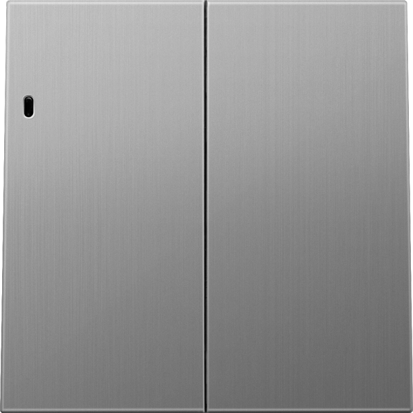 Выключатель двухклавишный встраиваемый Donel R98 Metal с подсветкой Никель DA03105-DA285NB — изображение 2