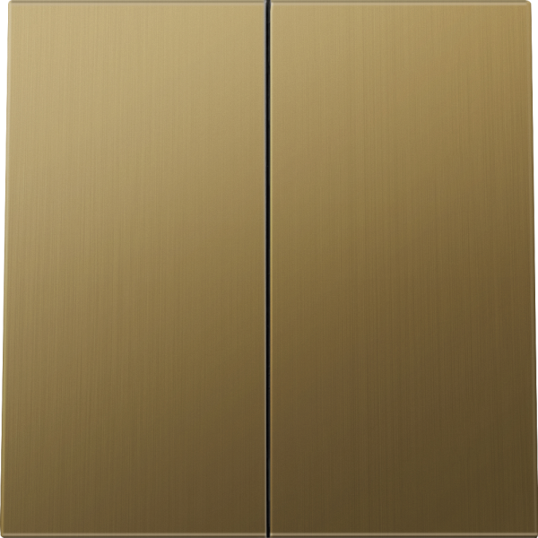 Выключатель двухклавишный встраиваемый Donel R98 Metal Золото матовое DA10500-DA295BR — изображение 2