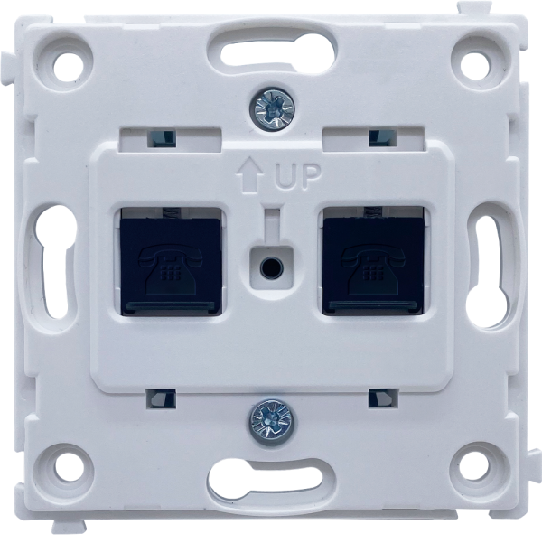 Розетка встраиваемая телефонная двойная Donel R98 Metal RJ11 + RJ11 Благородная сталь DA14400-DA869ES — изображение 5