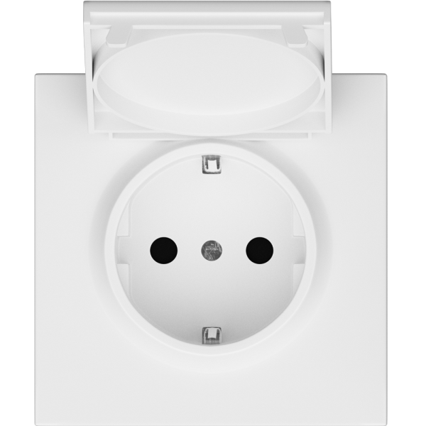 Розетка встраиваемая Donel R98 Schuko с крышкой и заземлением на винтах Белый матовый DA18800-DA45433 — изображение 3