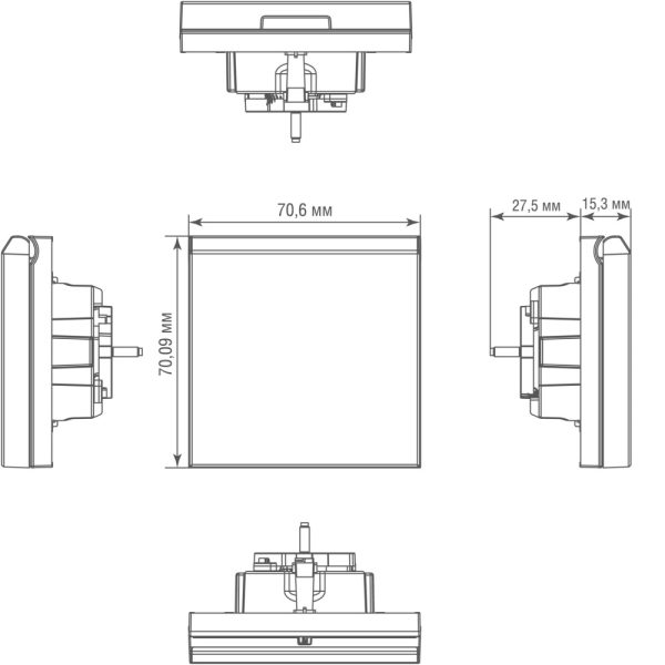 Розетка встраиваемая Donel R98 Metal Schuko с заземлением и крышкой на клеммах Никель DA19900-DA520NB — изображение 7