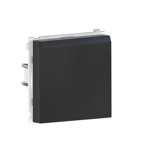 Розетка встраиваемая Donel R98 Metal Schuko с заземлением и крышкой на клеммах Вороненая сталь DA19900-DA520GS — изображение 2