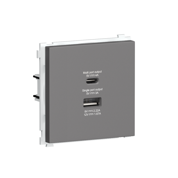 Розетка встраиваемая USB Donel R98 3.1A тип A, С Шоколад матовый DA20400-DA27742