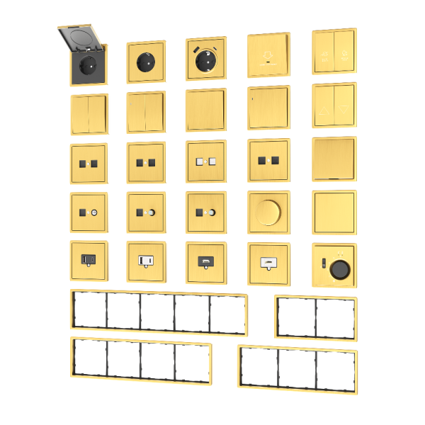 Розетка встраиваемая комбинированная Donel R98 Metal RJ45 + SAT Золото матовое DA30600-DA889BR — изображение 3