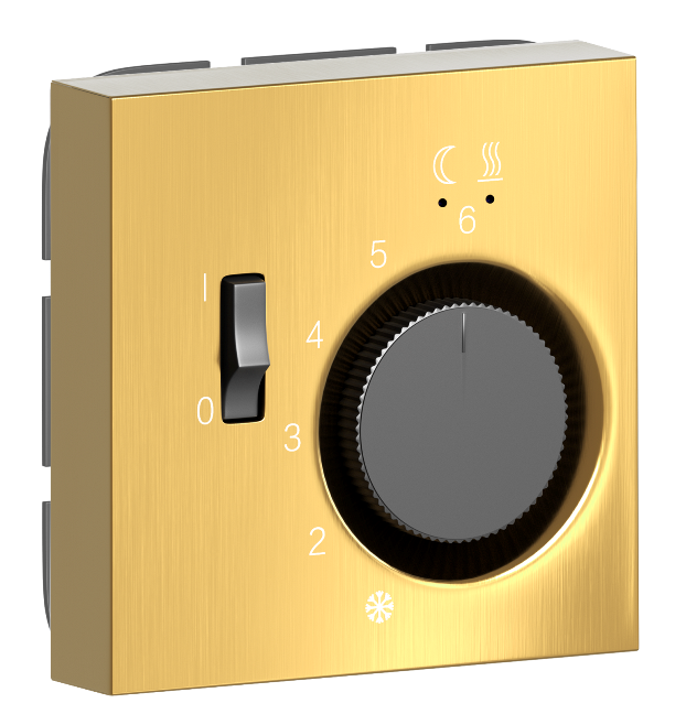 Терморегулятор механический Donel R98 Metal с внешним датчиком Золото матовое DTEF231-DA149BR