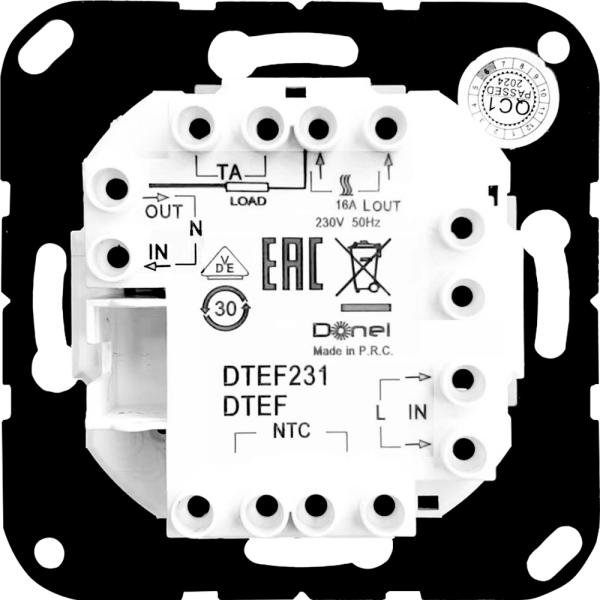 Терморегулятор механический Donel R98 Metal с внешним датчиком Латунь DTEF231-DA149ME — изображение 5