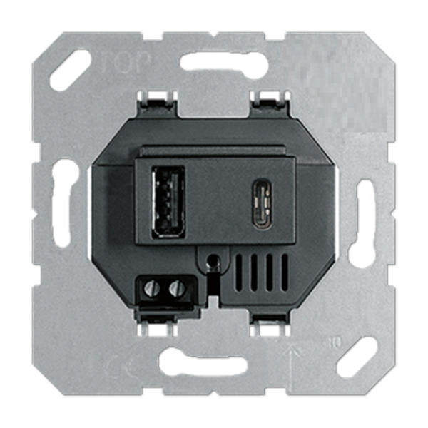 Розетка встраиваемая USB Donel R98 3.1A тип A, С Черный матовый DUSB3100ANC-DA27628 — изображение 4