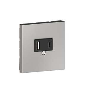 Розетка встраиваемая USB Donel R98 Metal 3.1A тип A, С Благородная сталь DUSB3100ANC-DA276ES