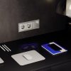 Выключатель одноклавишный встраиваемый проходной Voltum S70 с подсветкой Шелк VLS010404 — изображение 5