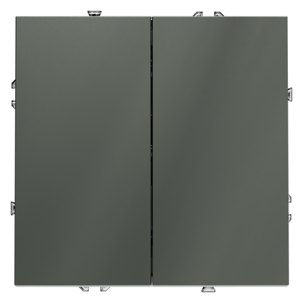 Выключатель двухклавишный встраиваемый Voltum S70 Титан VLS020106