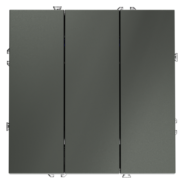 Выключатель трехклавишный встраиваемый Voltum S70 Титан VLS030106