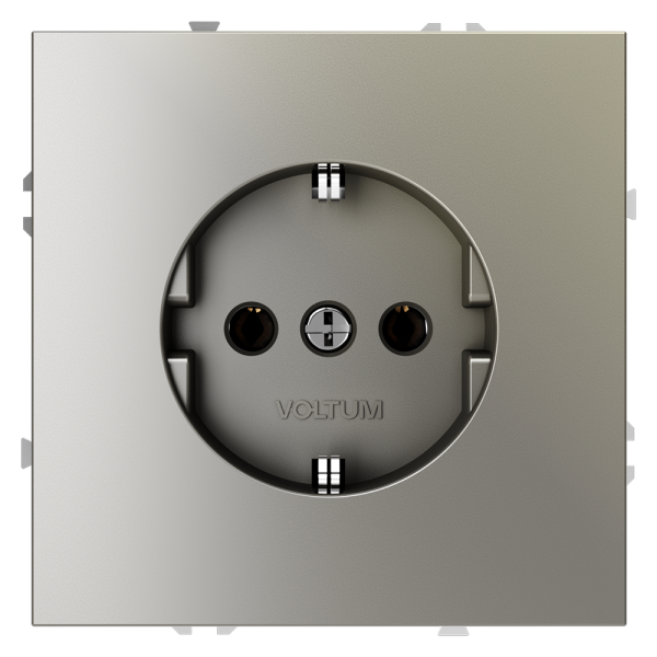Розетка встраиваемая Voltum S70 с заземлением Soft touch Шелк VLS040104