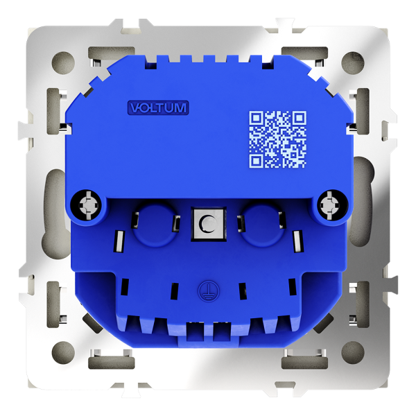 Розетка встраиваемая Voltum S70 с заземлением, шторками и USB A+A Шелк VLS040404 — изображение 3