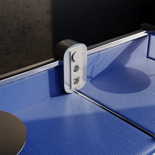 Розетка встраиваемая Voltum S70 с заземлением, шторками и USB A+A Сталь VLS040405 — изображение 5