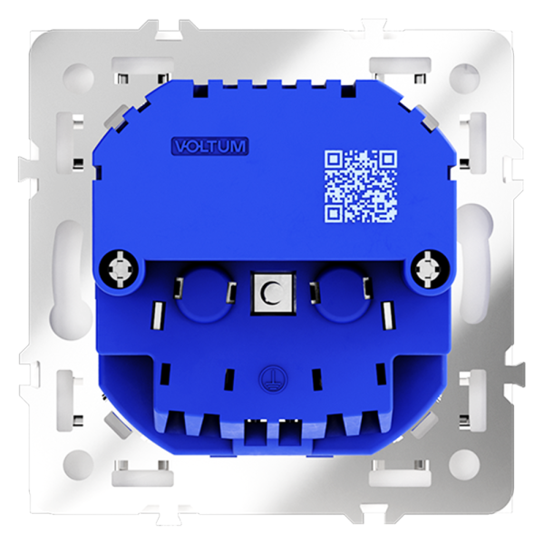 Розетка встраиваемая Voltum S70 с заземлением, шторками и USB A+C Белый матовый VLS040502 — изображение 3