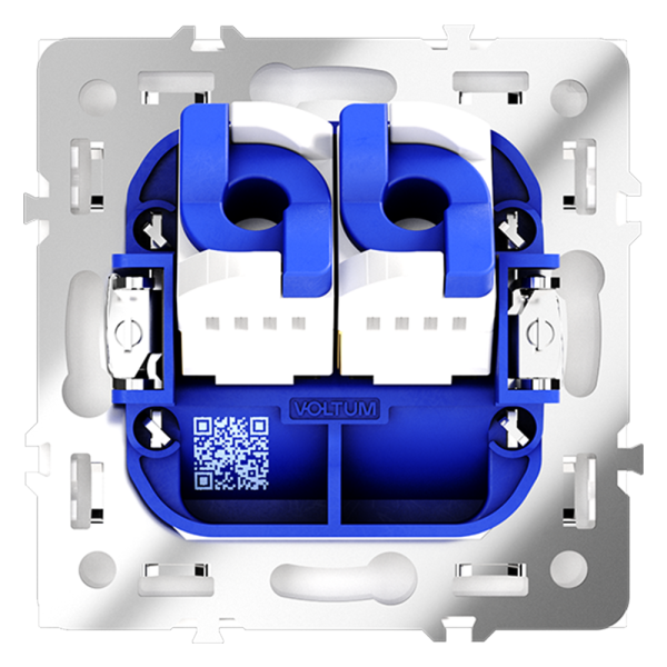 Розетка встраиваемая двойная Ethernet Voltum S70 RJ45+RJ45 Cat.6 Кашемир VLS060203 — изображение 3