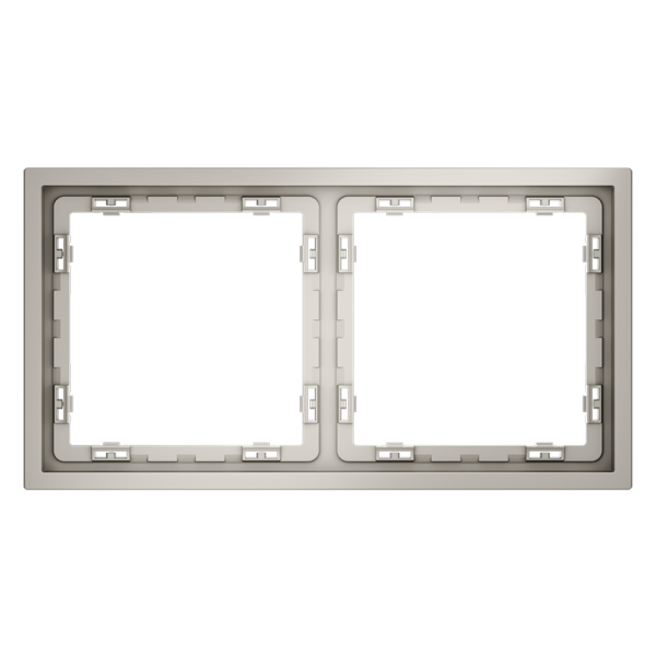 Рамка пластиковая Voltum S70 на 2 поста Кашемир глянцевый VLS100203