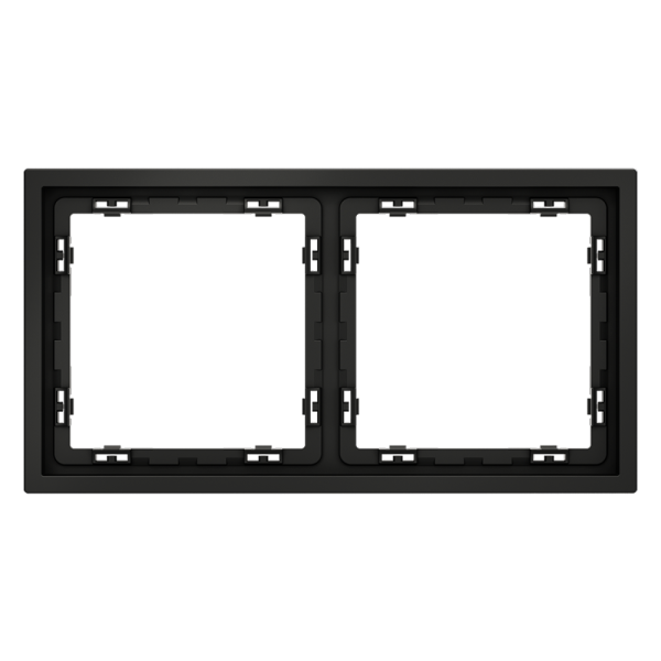 Рамка пластиковая Voltum S70 на 2 поста Черный матовый VLS100208