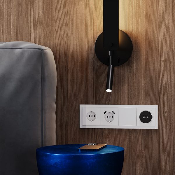 Рамка стеклянная Voltum S70 на 4 поста Белый матовый VLS110402 — изображение 3