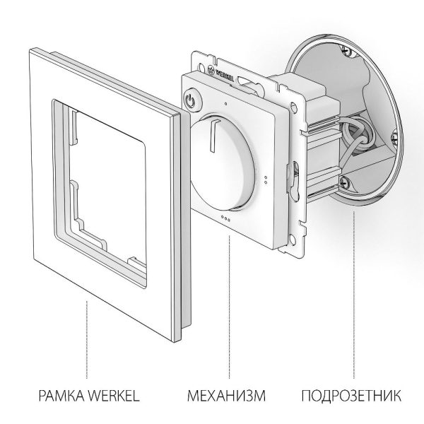 Терморегулятор электромеханический Werkel для теплого пола Серебряный W1151106 — изображение 5