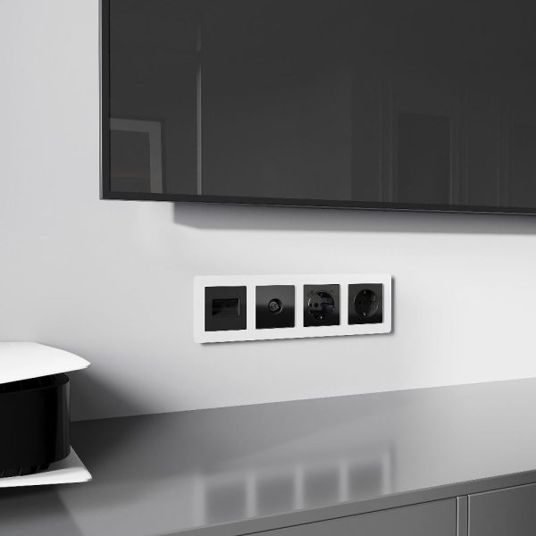 Накладка для двойной розетки Еthernet Werkel RJ-45 Черный W1191148 — изображение 2