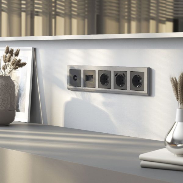 Накладка для двойной розетки Еthernet Werkel RJ-45 Графит матовый W1191164 — изображение 2