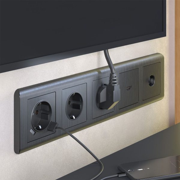 Накладка для розетки HDMI Werkel Графит рифленый W1196004 — изображение 2